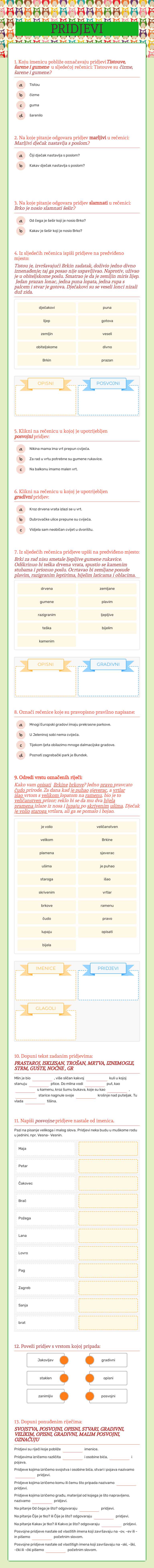PRIDJEVI worksheet preview image