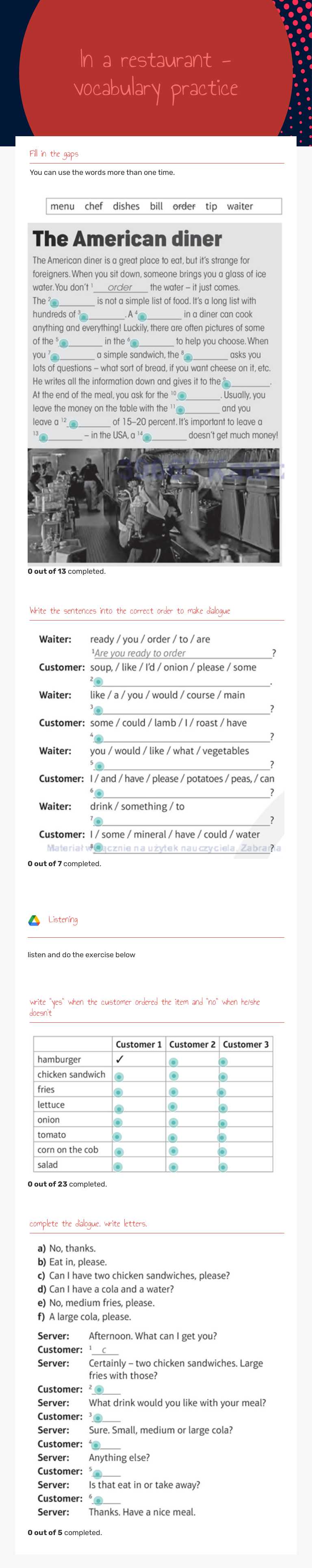 In a restaurant 
- 
vocabulary practice worksheet preview image