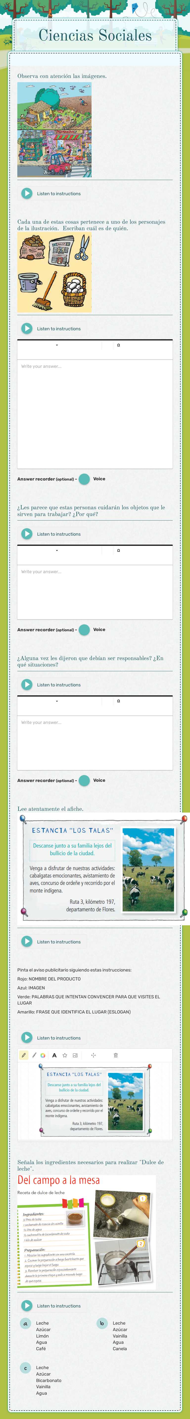 Ciencias Sociales worksheet preview image