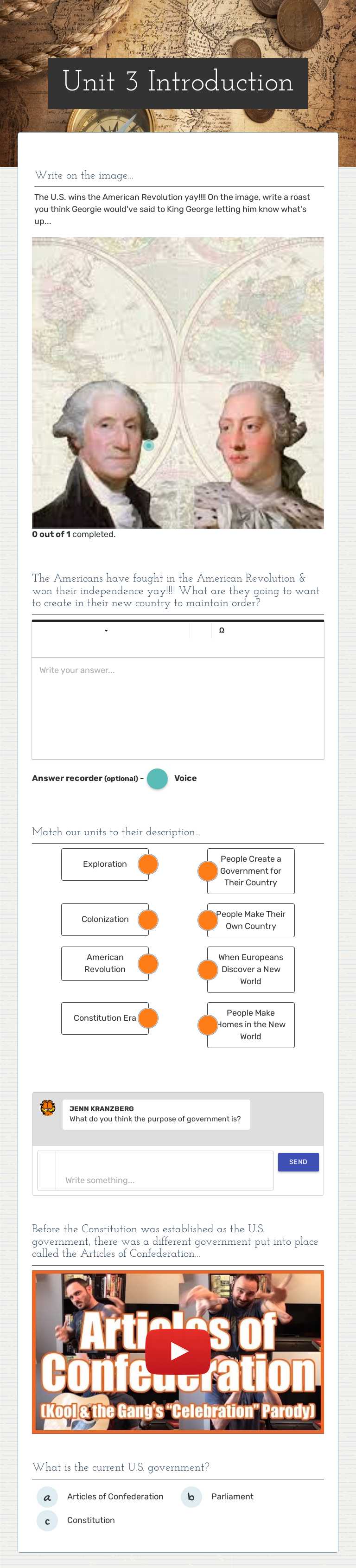 Unit 3 Introduction worksheet preview