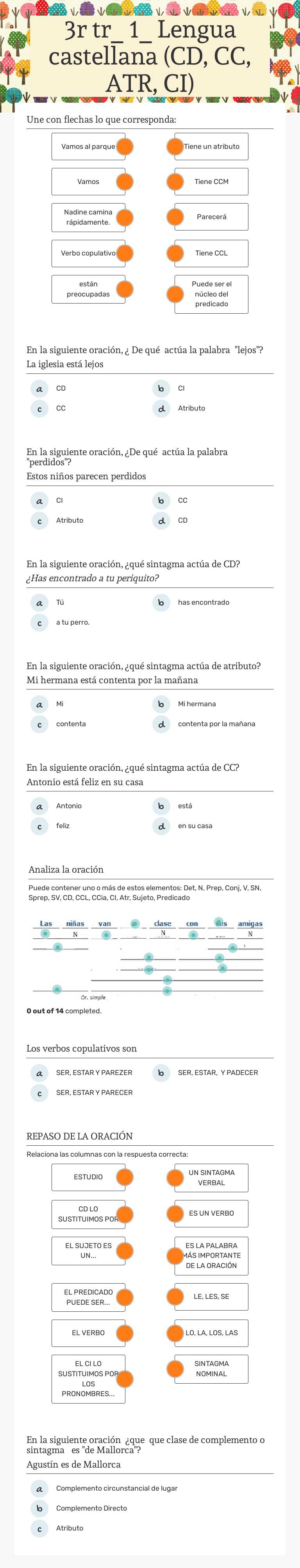 3r tr_ 1_ Lengua castellana (CD, CC, ATR, CI) worksheet preview image