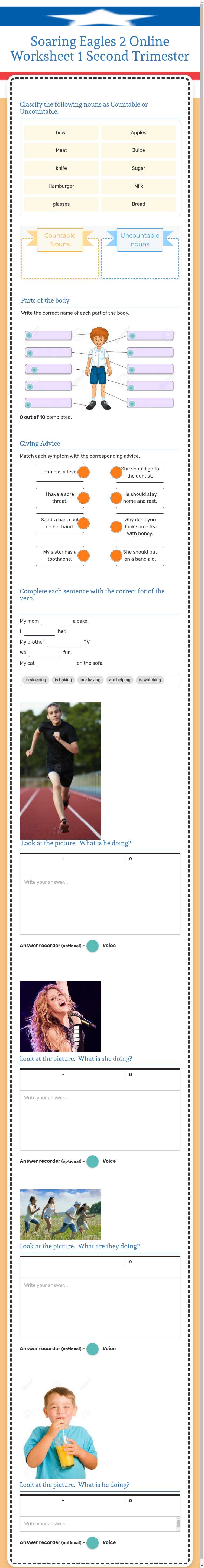 Soaring Eagles 2
Online  Worksheet 1
Second Trimester worksheet preview image