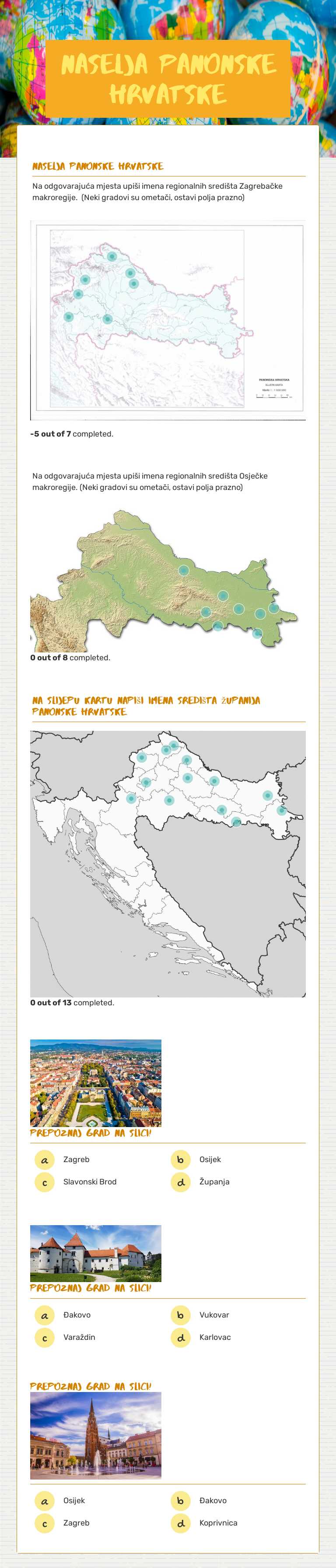NASELJA PANONSKE HRVATSKE worksheet preview image