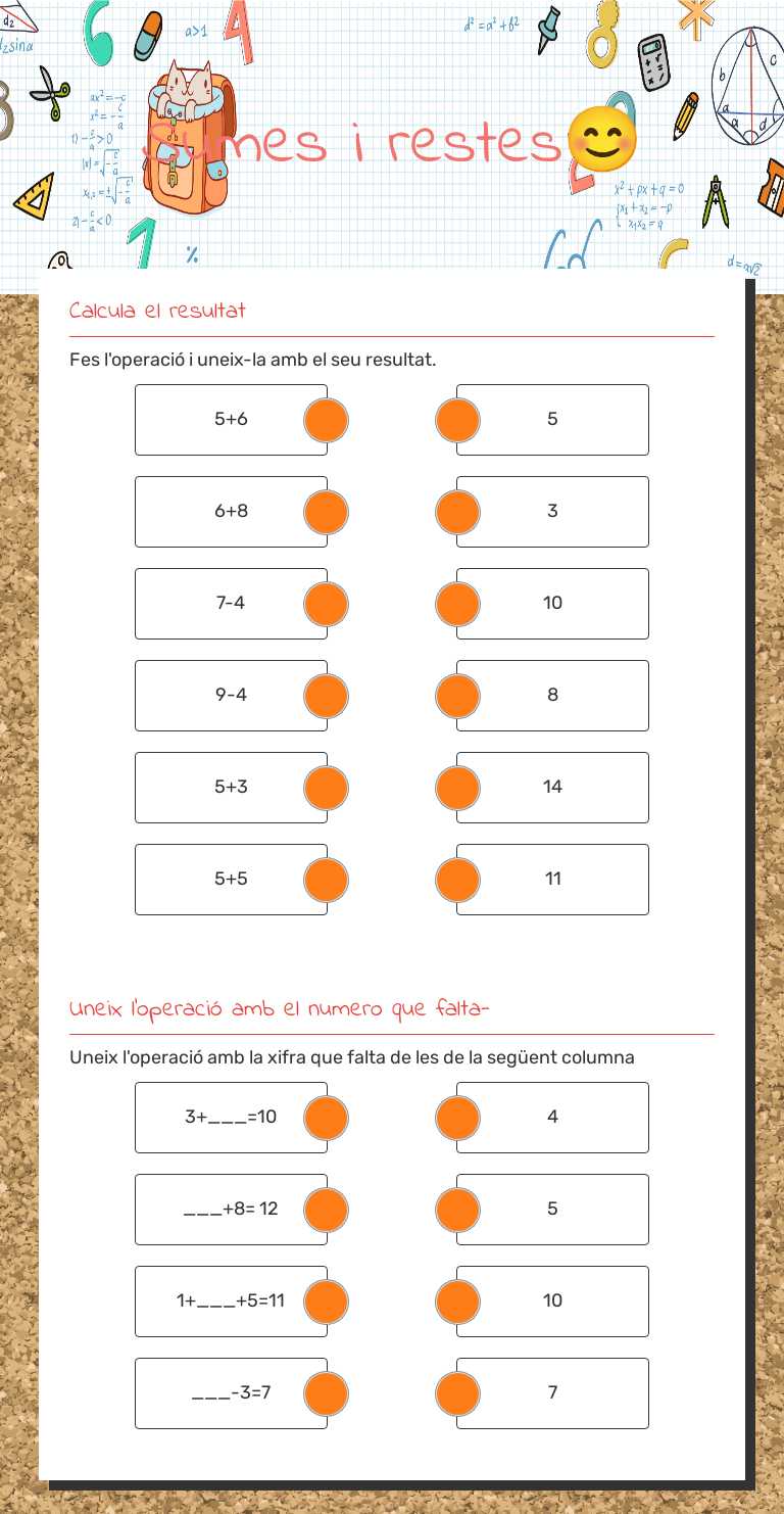Sumes i restes😊 worksheet preview image