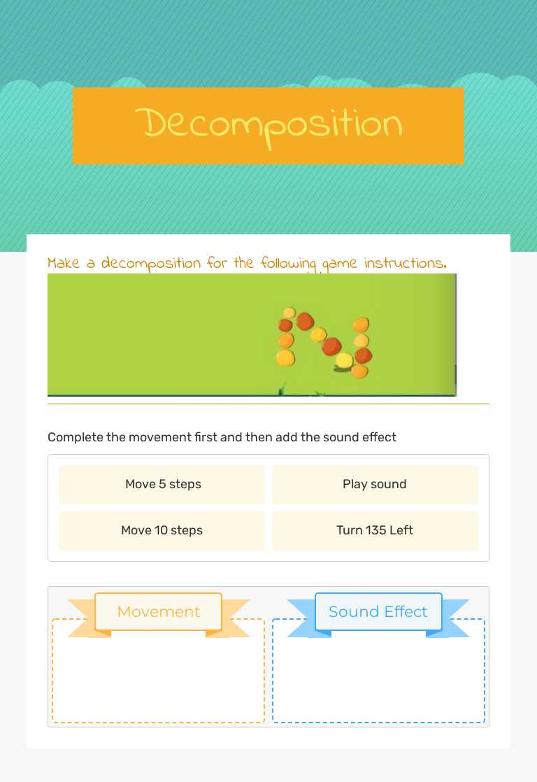 Decomposition worksheet preview