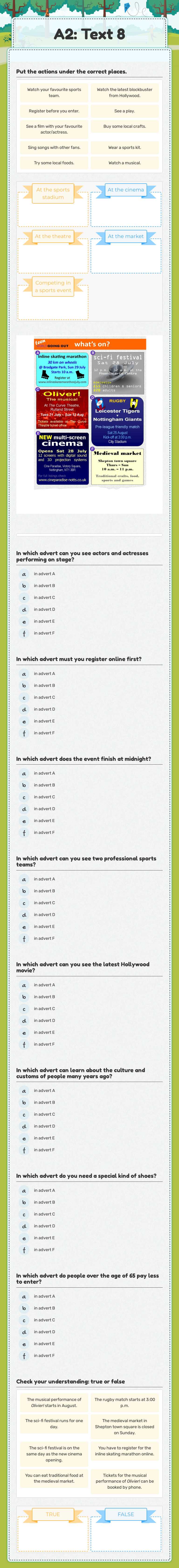 A2: Text 8 worksheet preview image