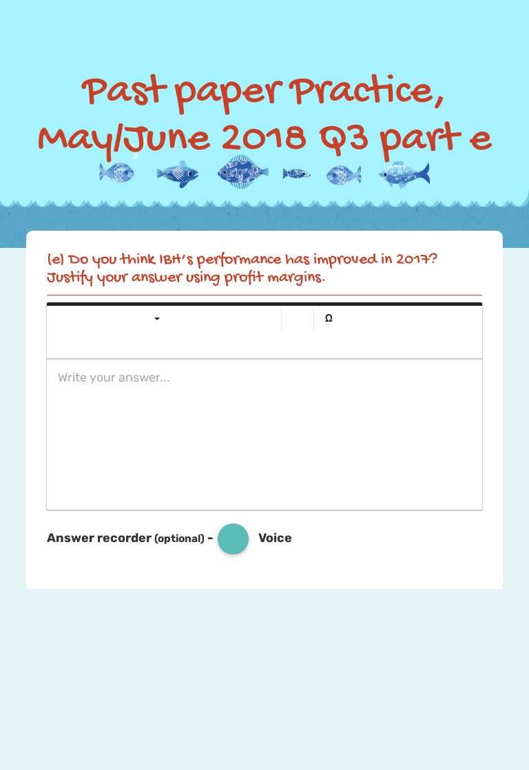 Past paper Practice, May/June 2018 Q3 part e Grade 10 worksheet preview