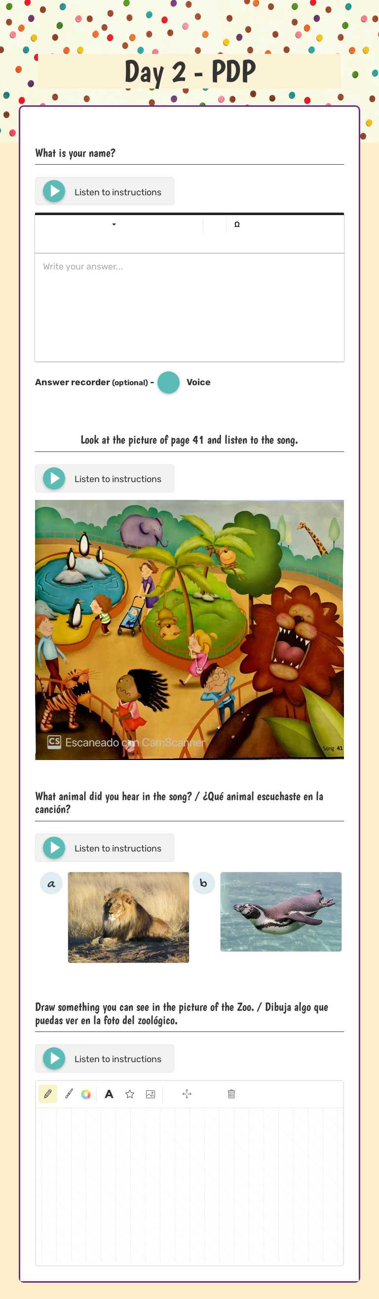 Day 2 - PDP worksheet preview image