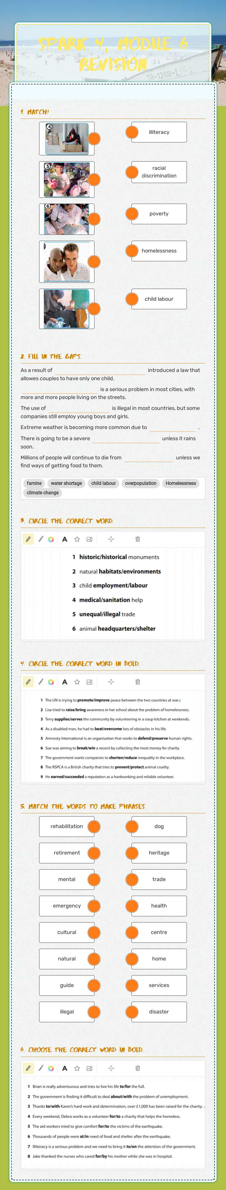 Spark 4, modile 6 revision worksheet preview image