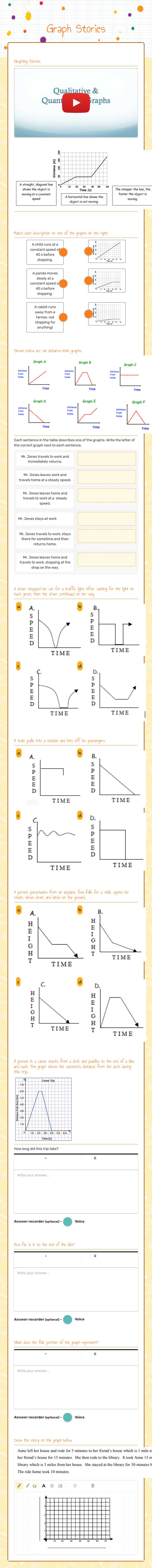 Graph Stories worksheet preview image