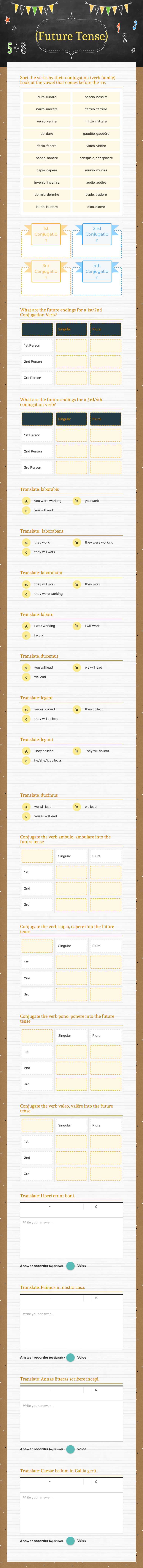 (Future Tense) worksheet preview image