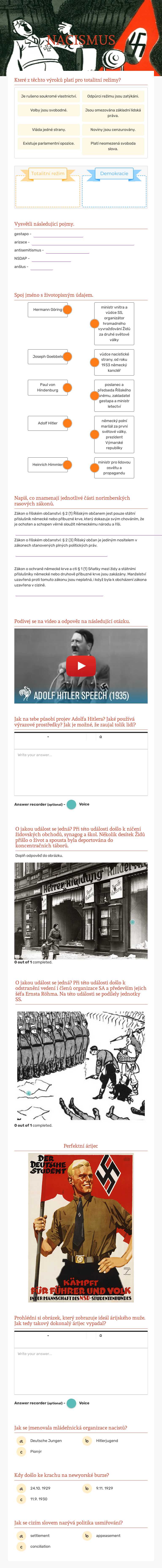 NACISMUS worksheet preview image