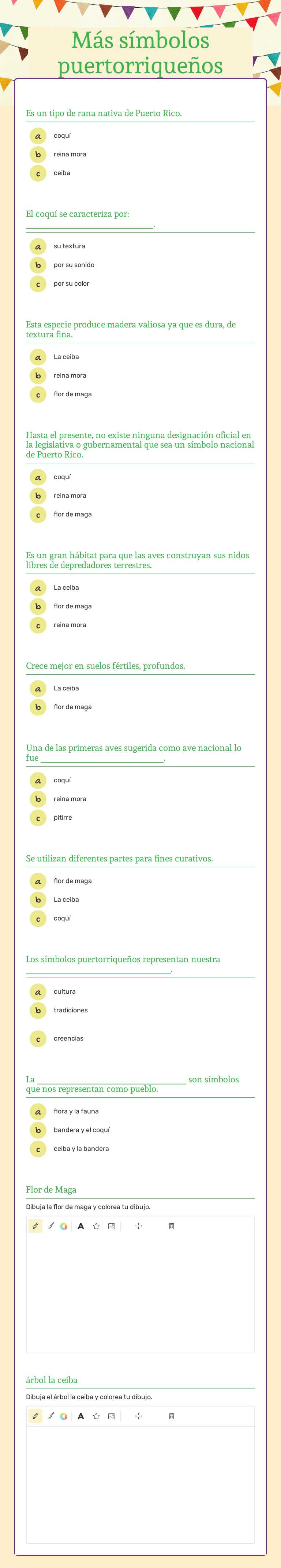 Más símbolos
 puertorriqueños worksheet preview image
