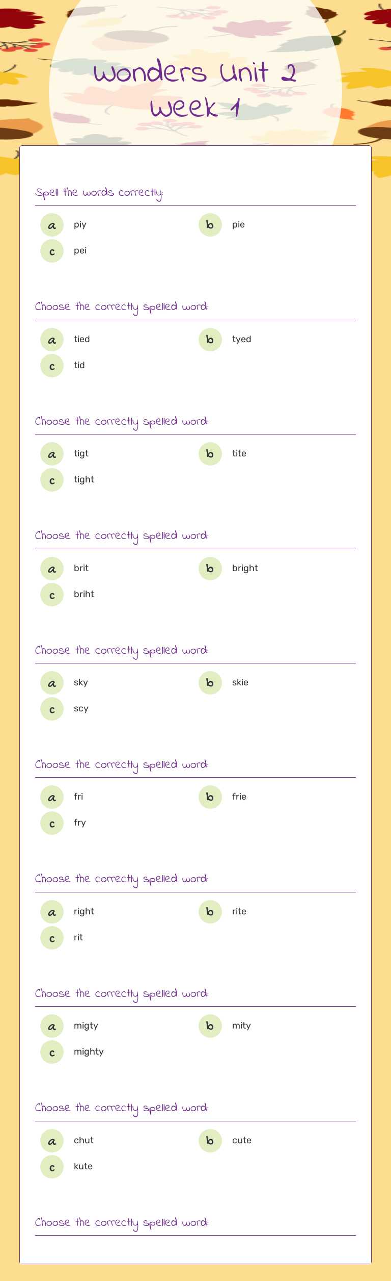 Wonders Unit 2 Week 1 worksheet preview image
