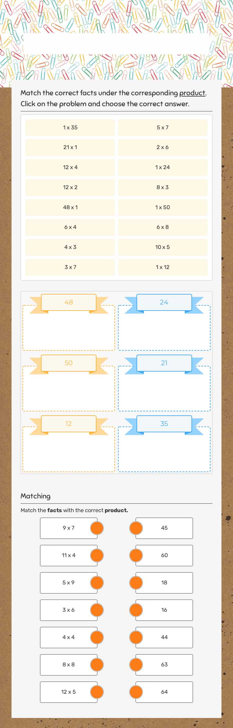 (PISD) 3.4F Multiplication Facts Grade 3 worksheet preview