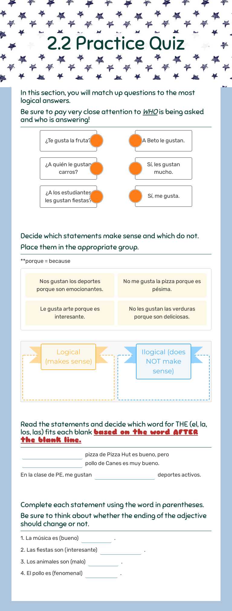 2.2 Practice Quiz worksheet preview