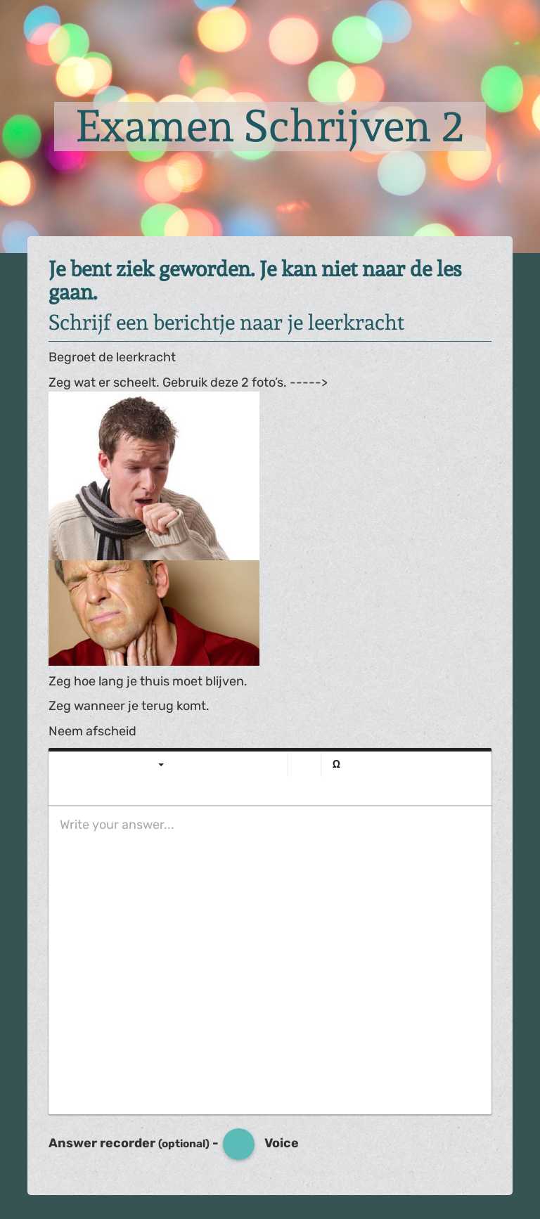 Examen Schrijven 2 worksheet preview image