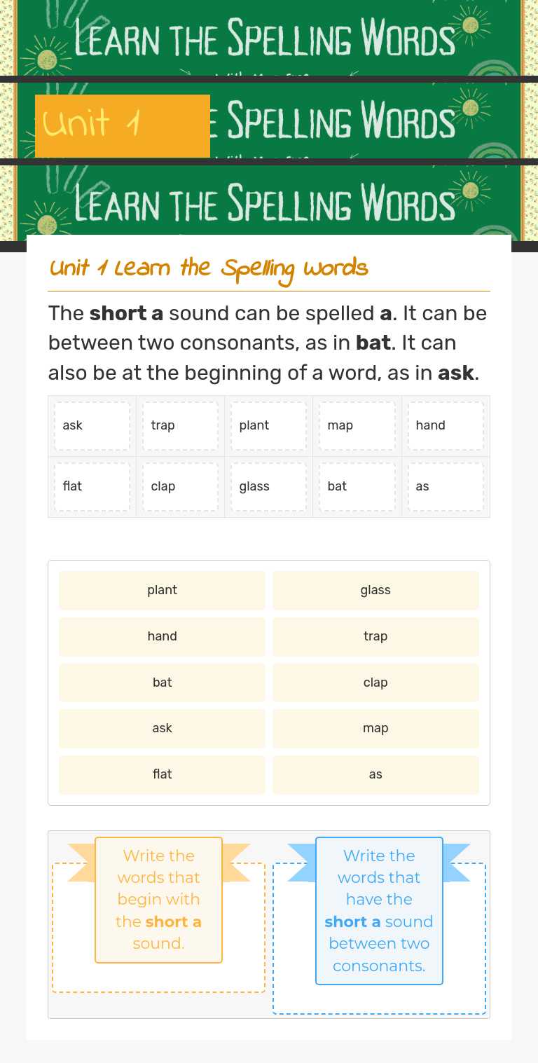 Unit 1 worksheet preview image
