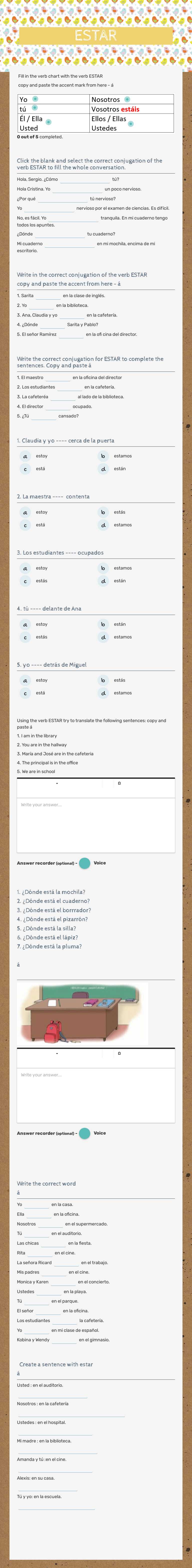 ESTAR worksheet preview image