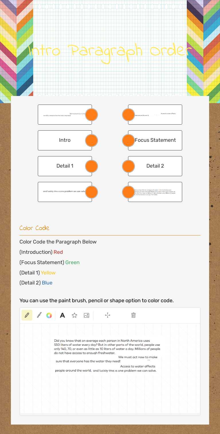 Intro Paragraph Order Grade 3 worksheet preview