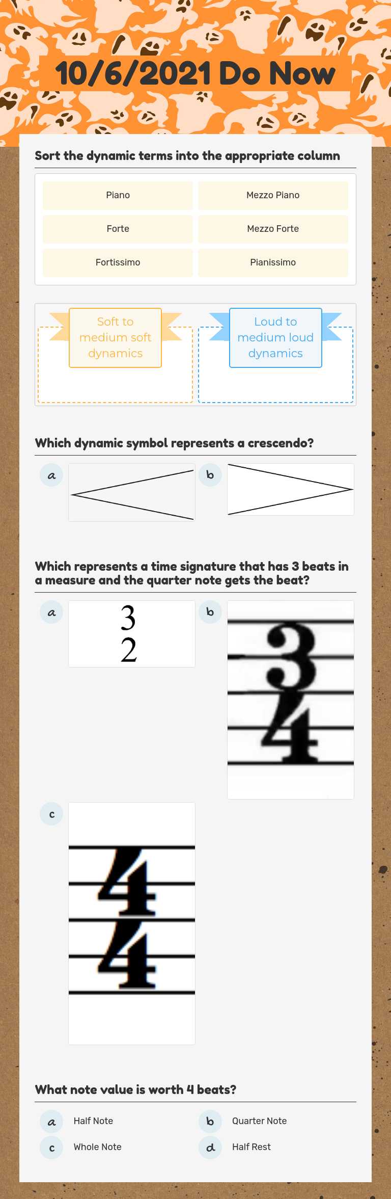 10/6/2021 Do Now worksheet preview image