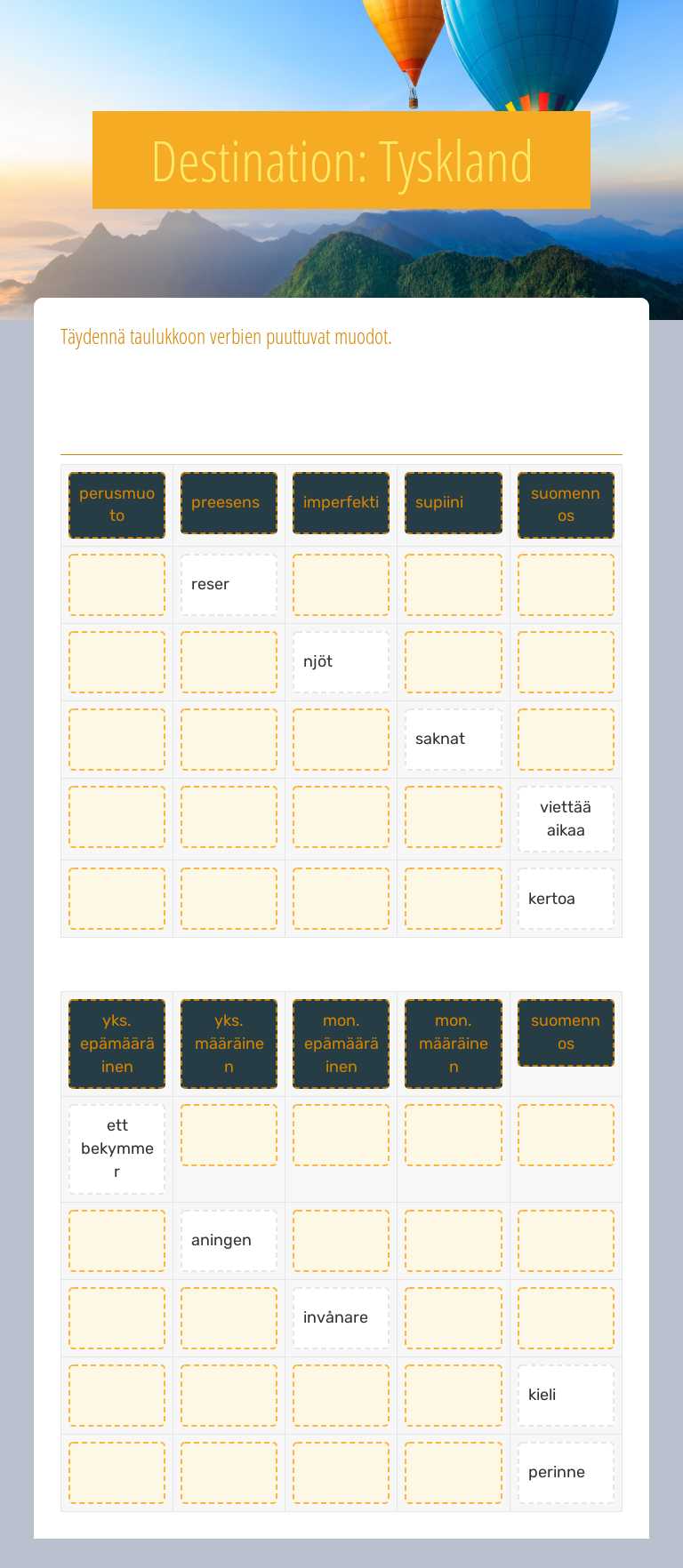 Destination: Tyskland worksheet preview