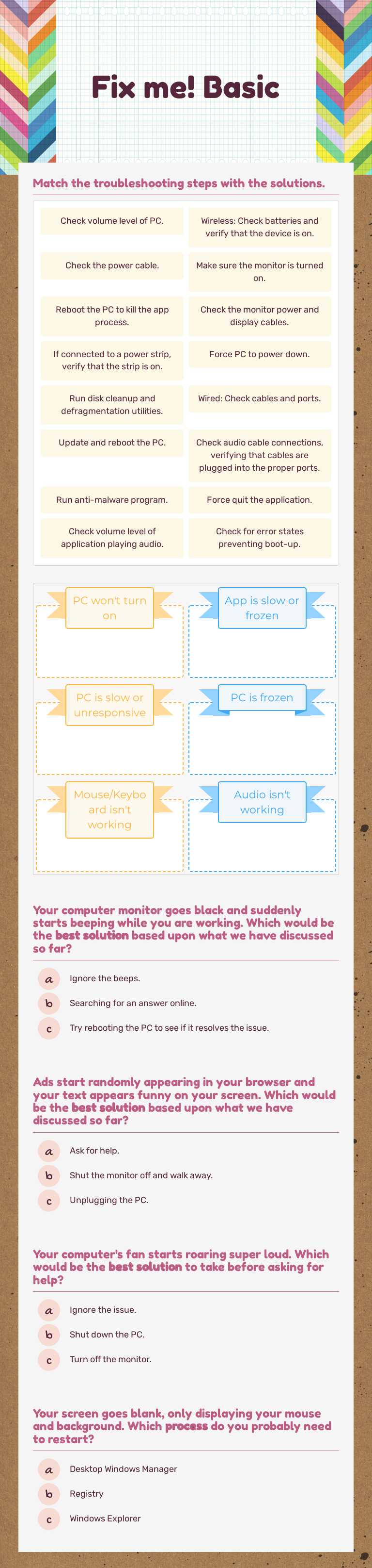 Fix me! Basic worksheet preview image