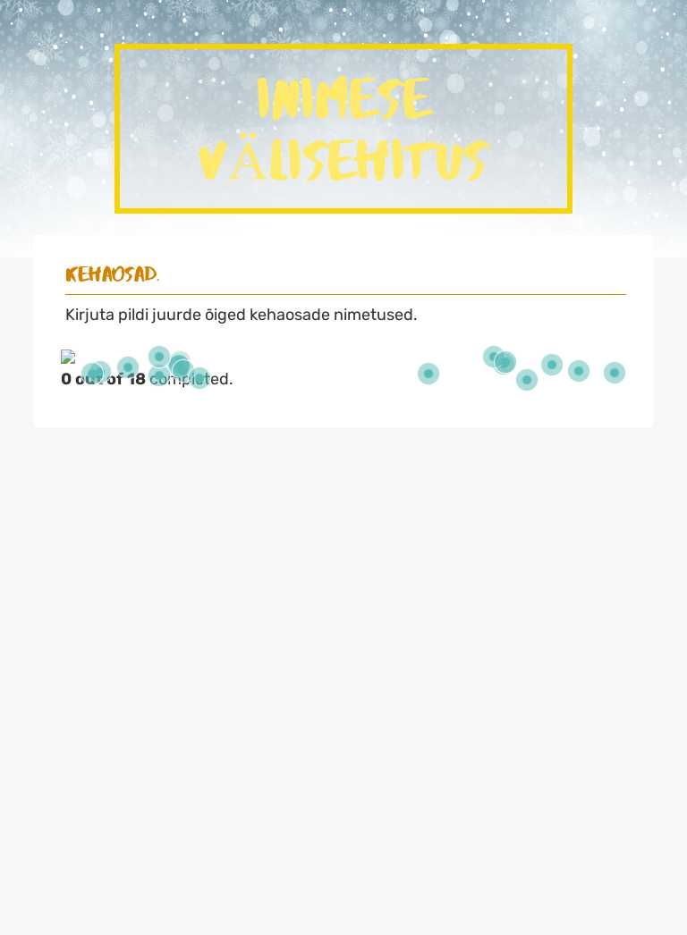 INIMESE VÄLISEHITUS worksheet preview image