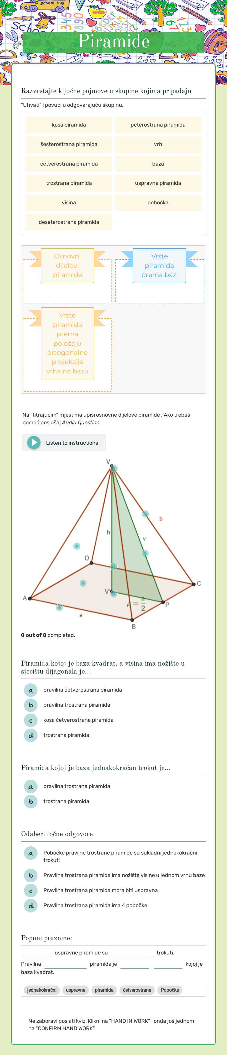Piramide worksheet preview image