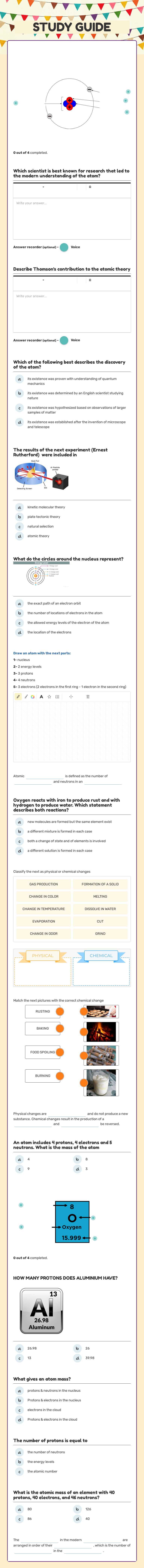 STUDY GUIDE worksheet preview image