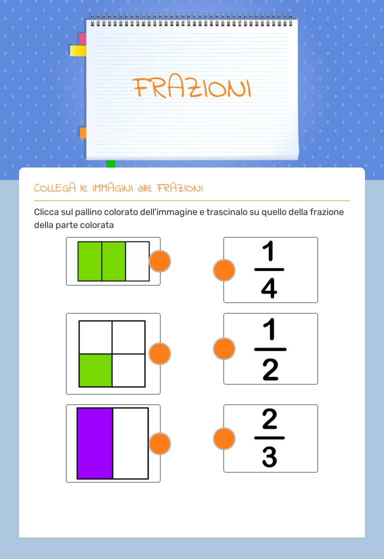 FRAZIONI worksheet preview image