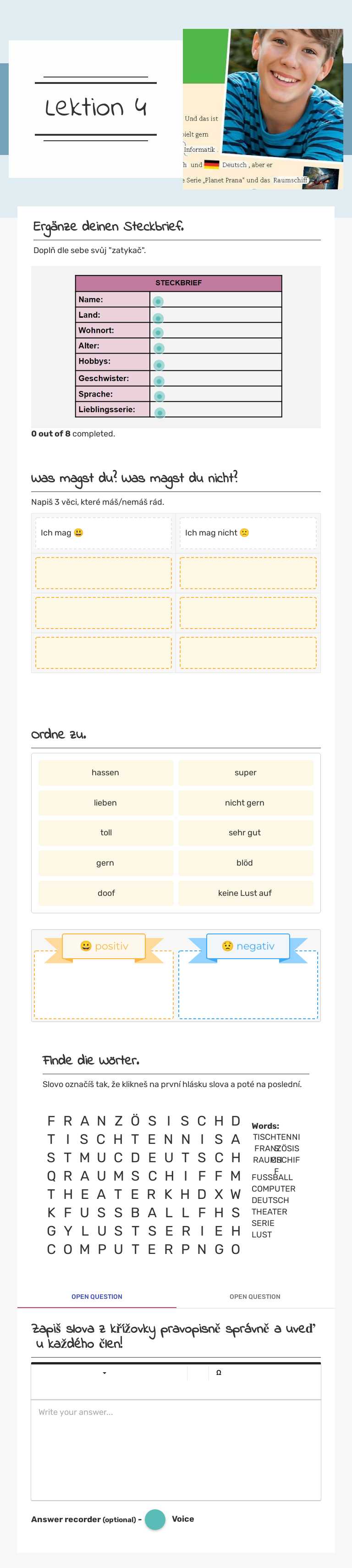 Lektion 4 worksheet preview image