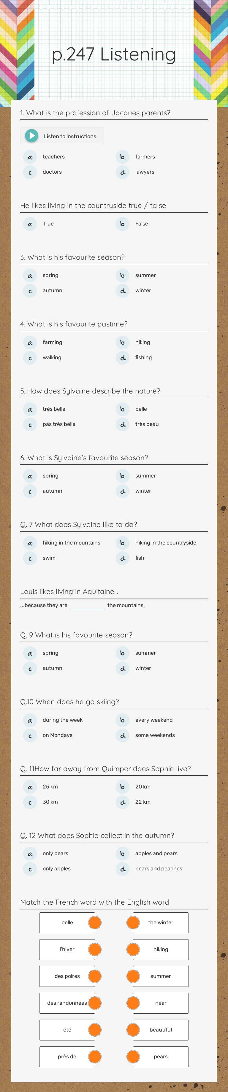 p.247 Listening worksheet preview image