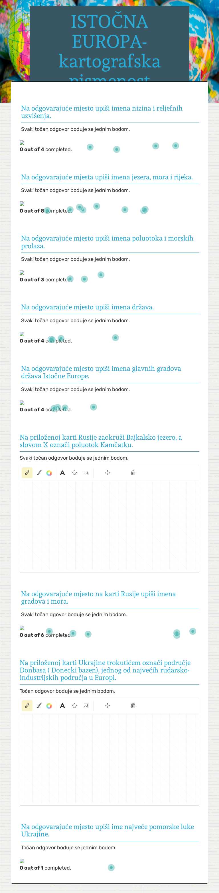 ISTOČNA EUROPA-kartografska pismenost worksheet preview image
