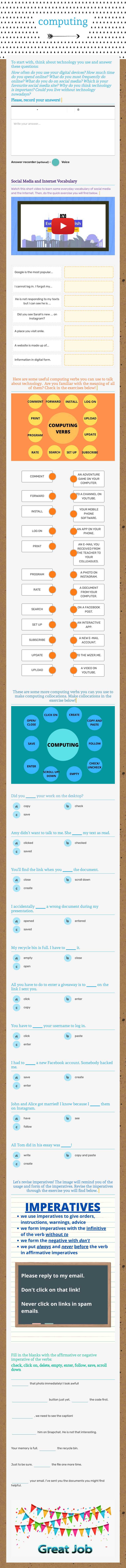 computing Grade 9 worksheet preview