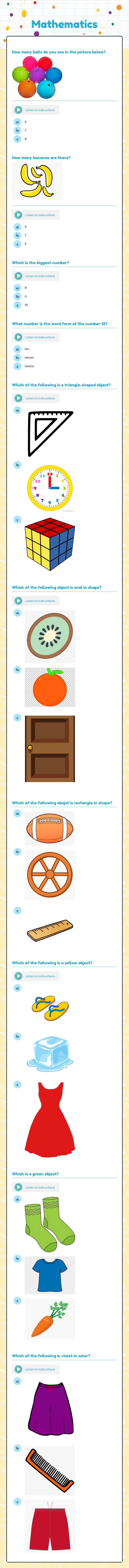 Mathematics worksheet preview image