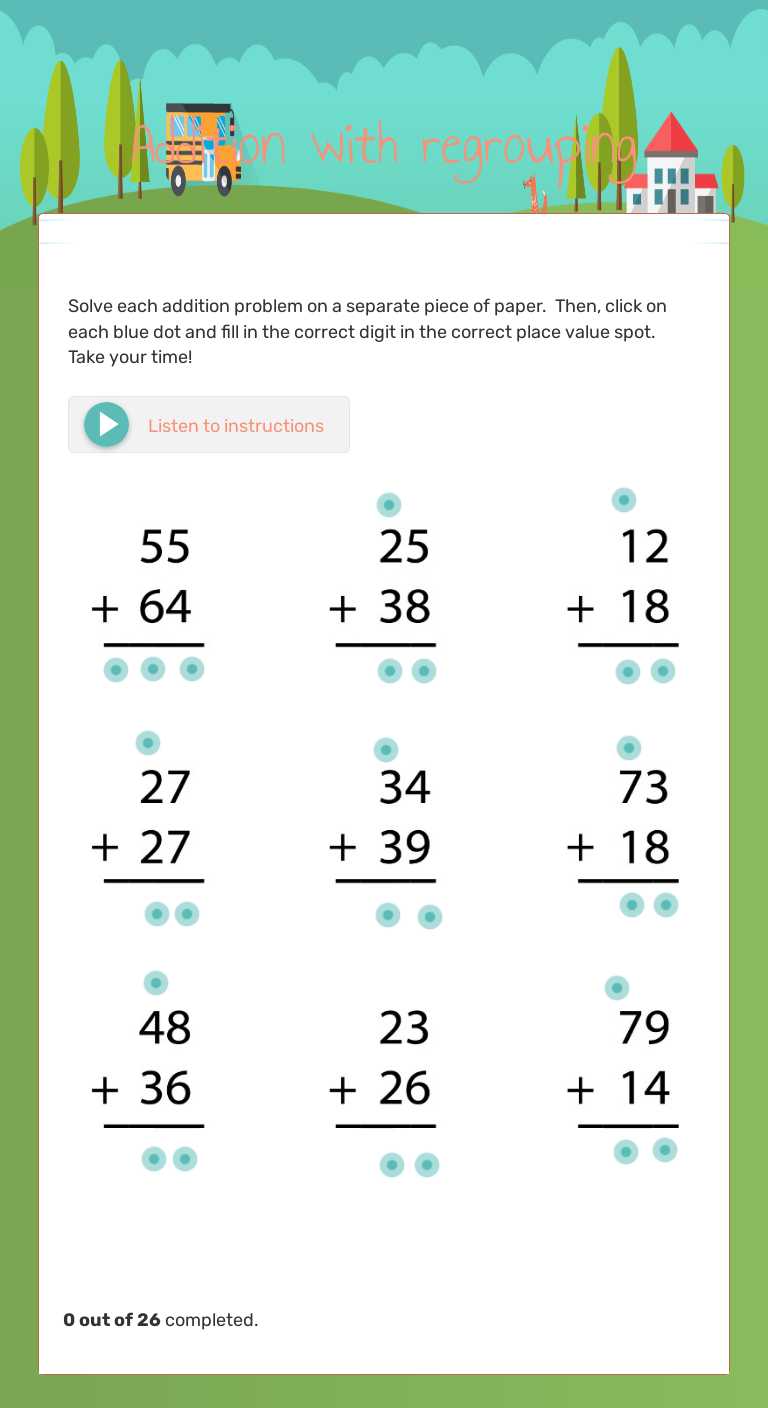 2 digit addition Grade 2 worksheet preview