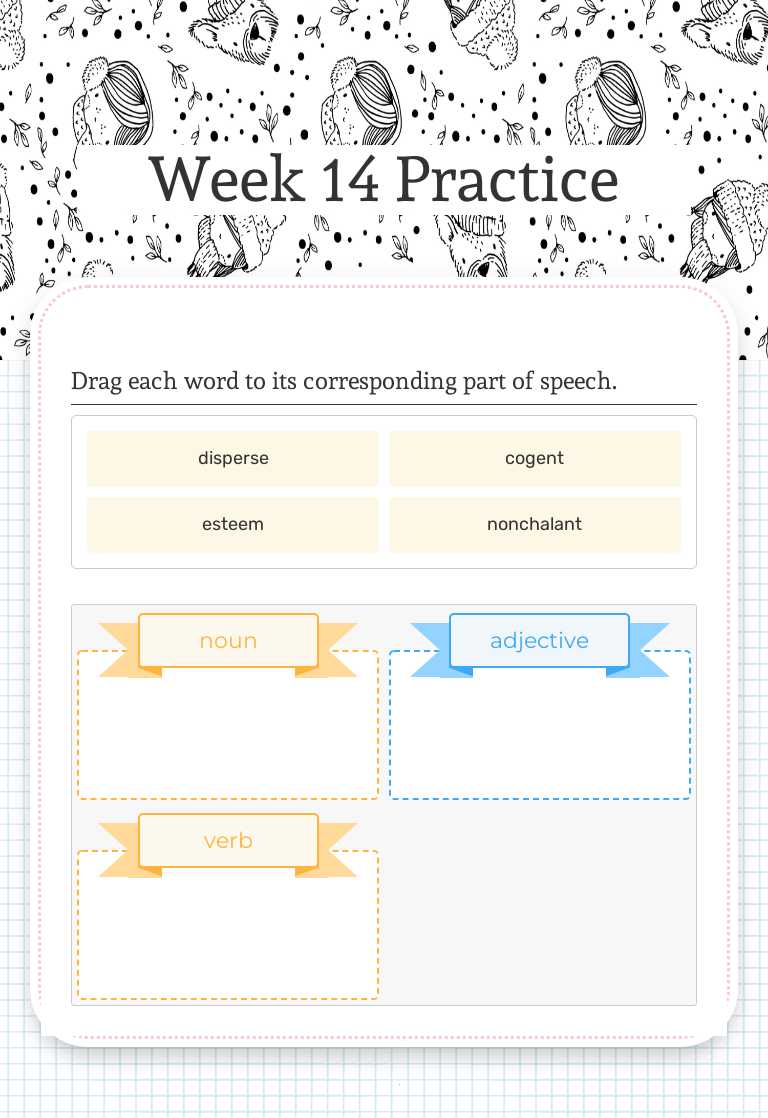 Week 14 Practice worksheet preview image