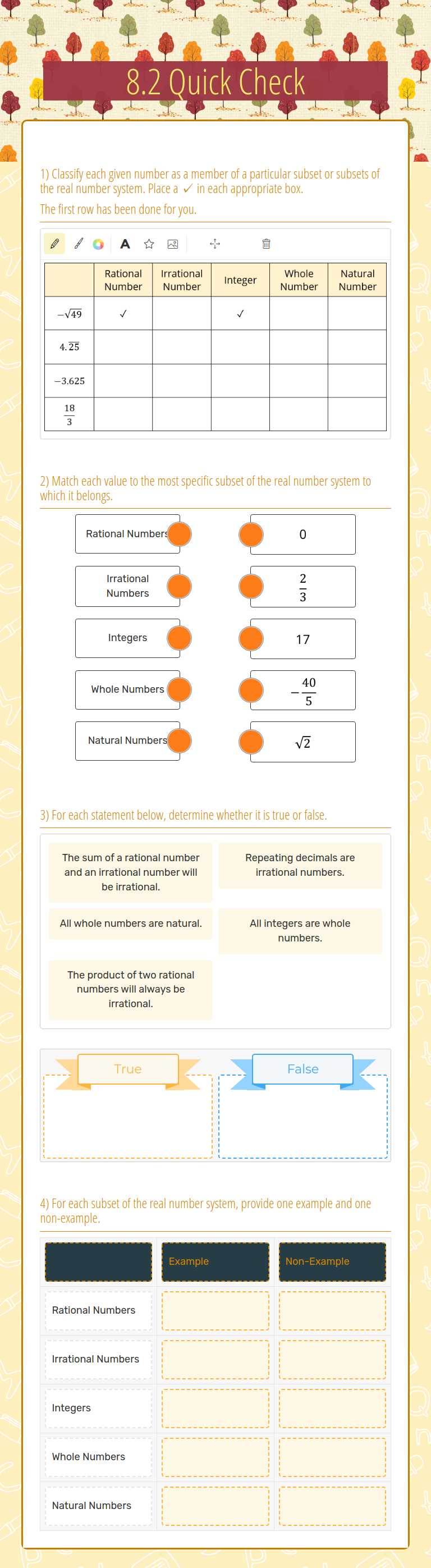 8.2 Quick Check worksheet preview image