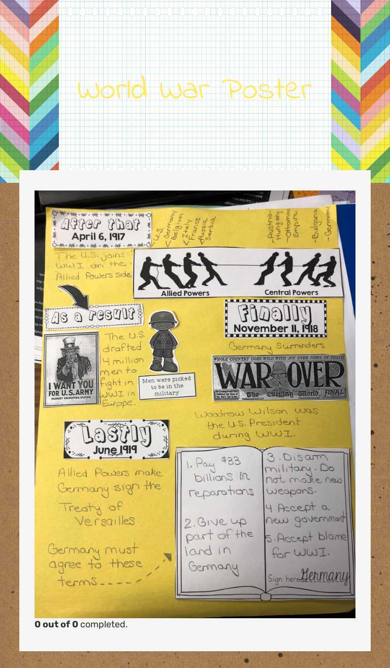World War Poster worksheet preview image