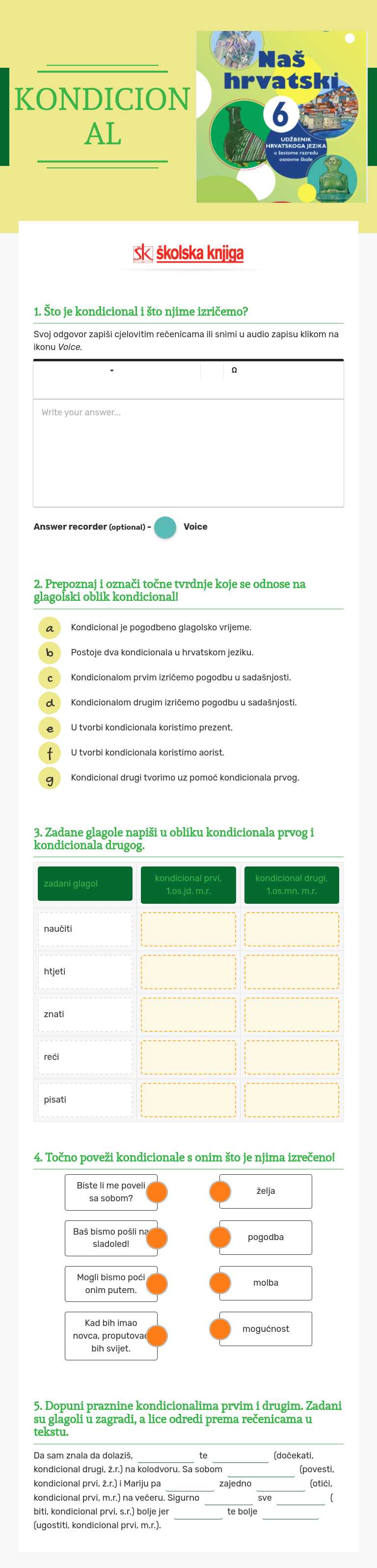 KONDICIONAL Grade 6 worksheet preview