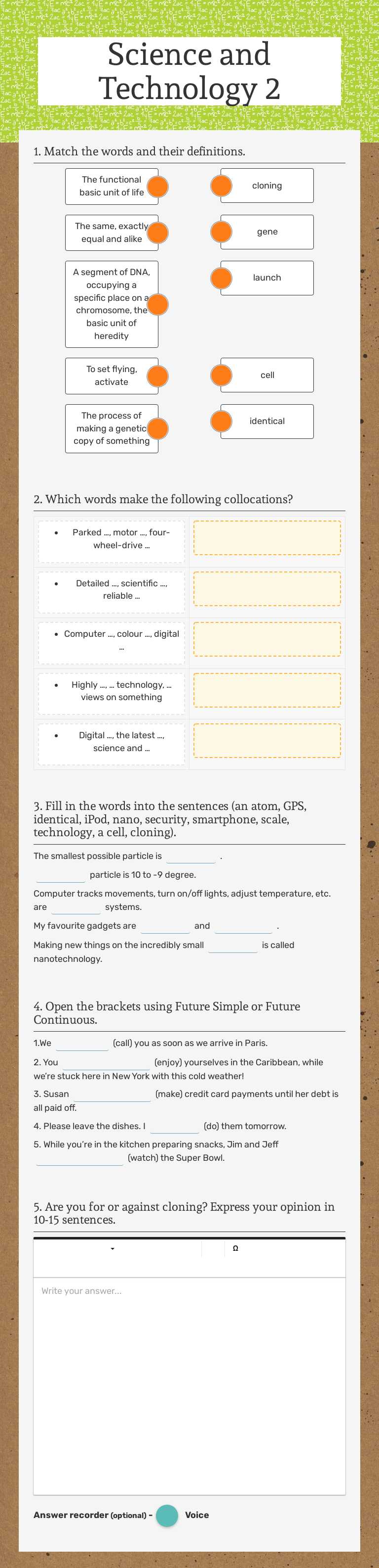 Science and Technology 2 Grade 10 worksheet preview