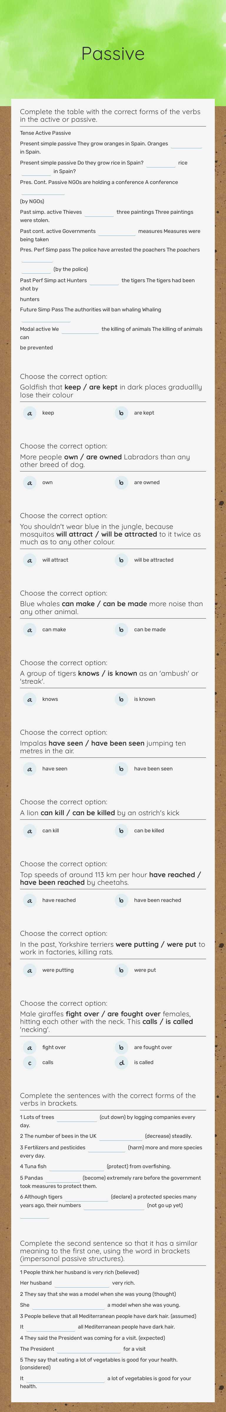 Passive worksheet preview image