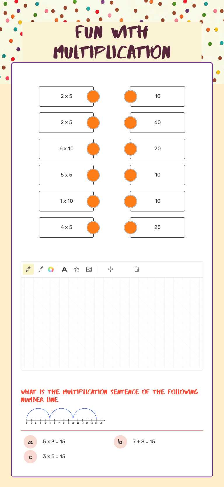 fUN WITH MULTIPLICATION Grade 3 worksheet preview