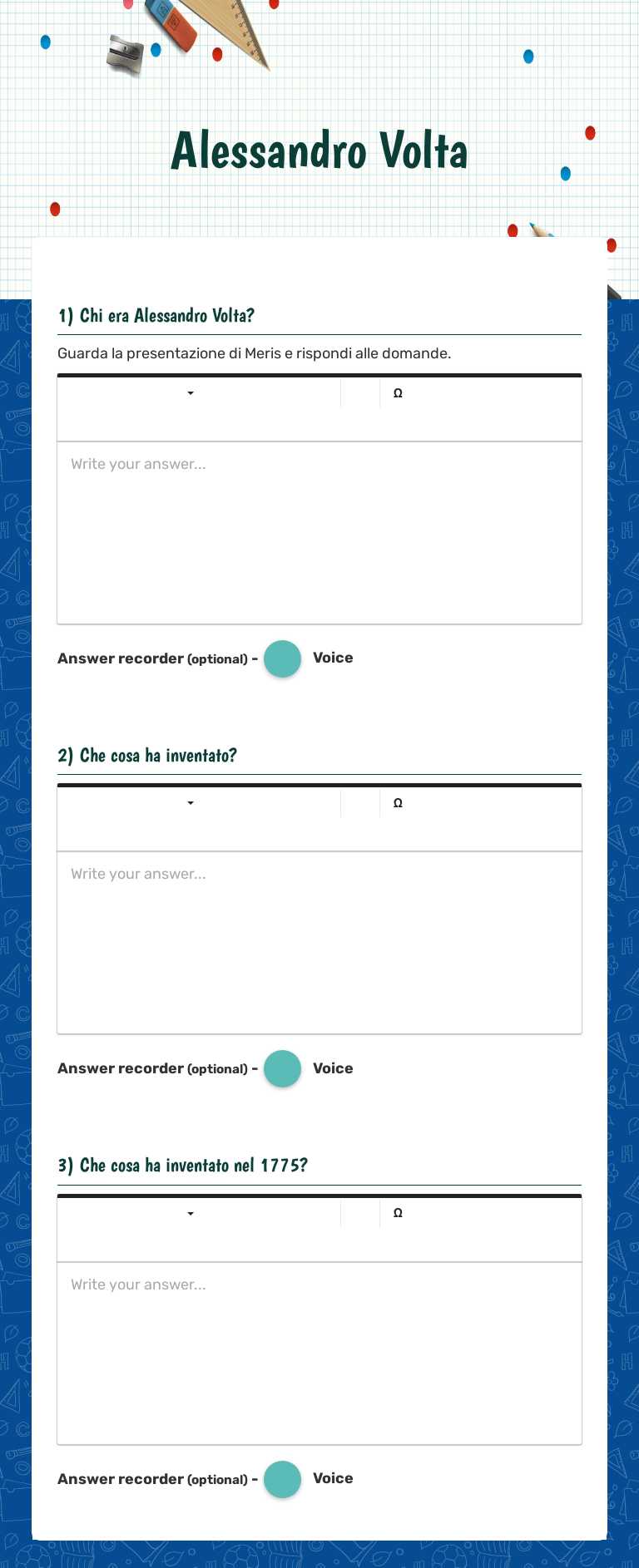 Alessandro Volta Grade 8 worksheet preview