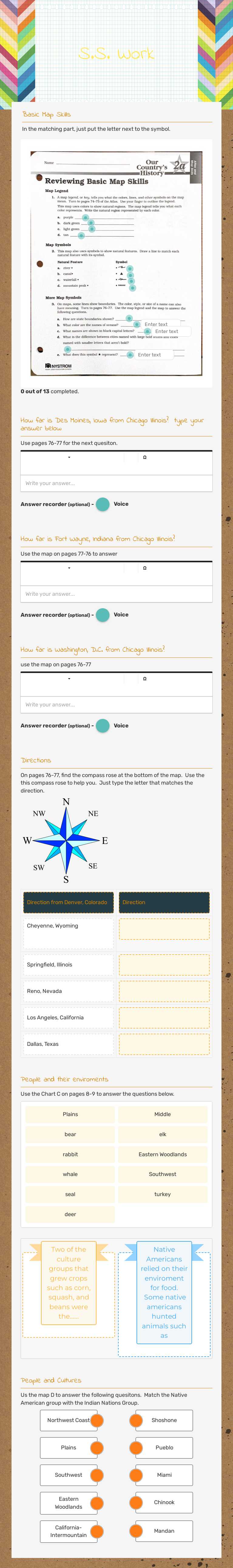 S.S. Work worksheet preview image