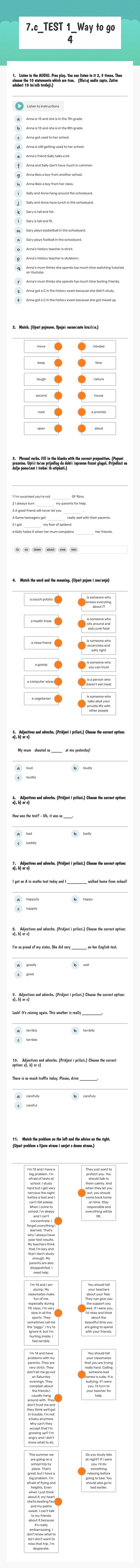 7.c_TEST 1_Way to go 4 worksheet preview image