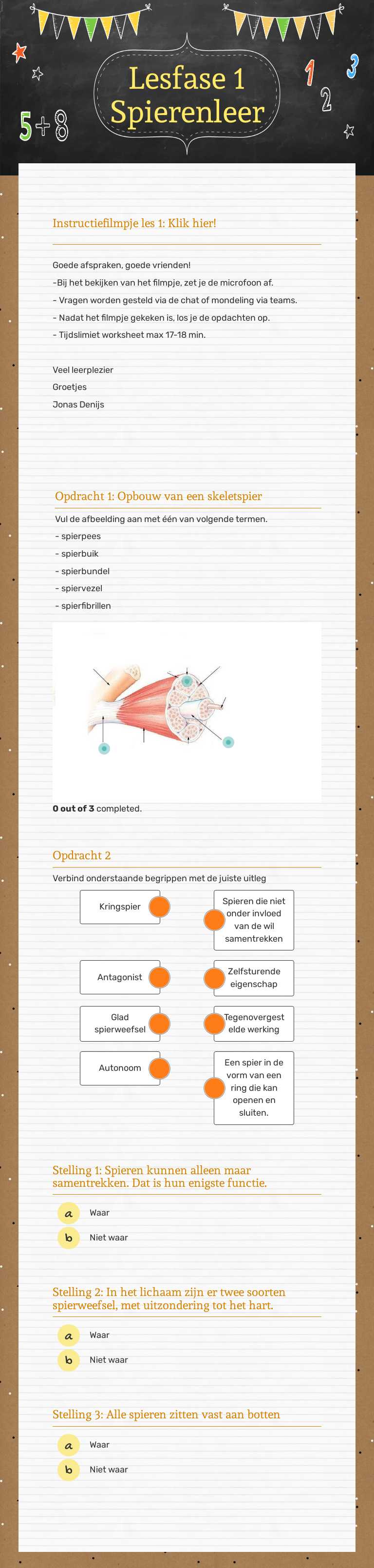 Lesfase 1 Spierenleer Other worksheet preview