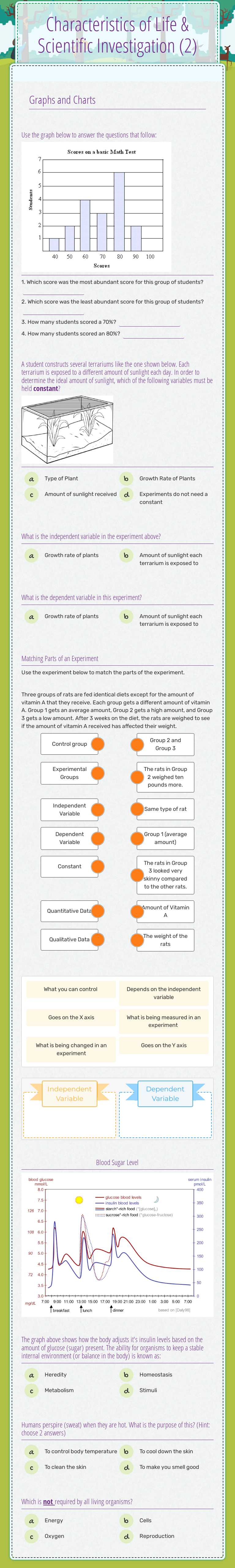 Characteristics of Life &
Scientific Investigation (2) worksheet preview image
