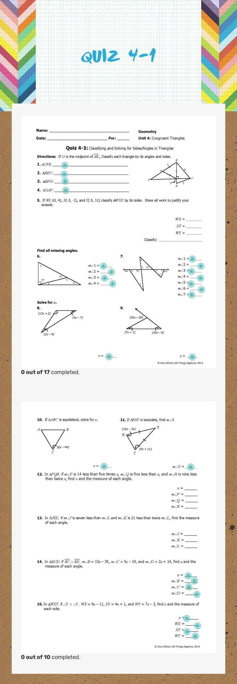 quiz 4-1 worksheet preview image